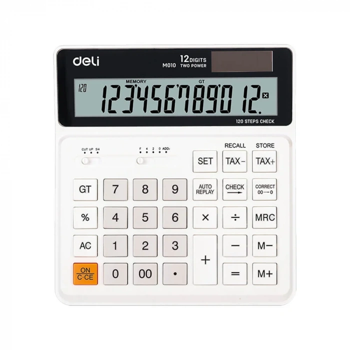 Deli Hesap Makinesi Smart 12 Hane Beyaz M01010