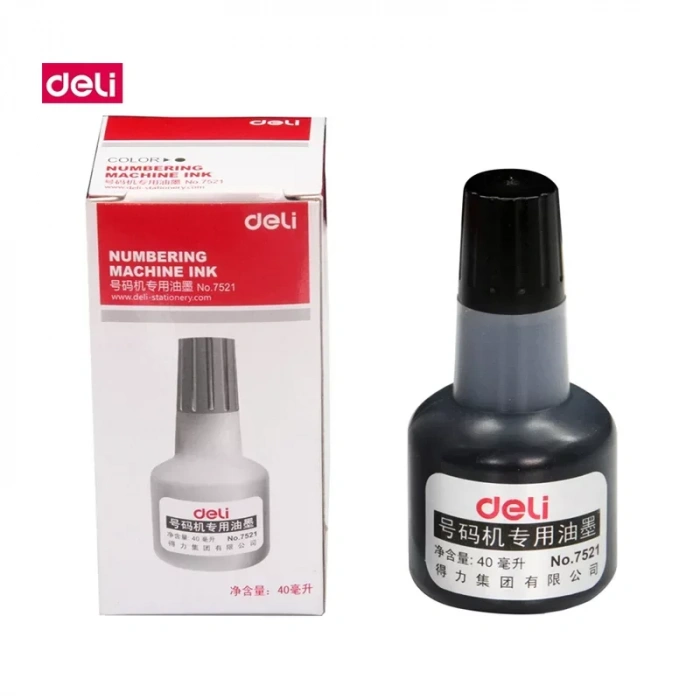 Deli Numaratör Mürekkebi Siyah 40ml (7521)