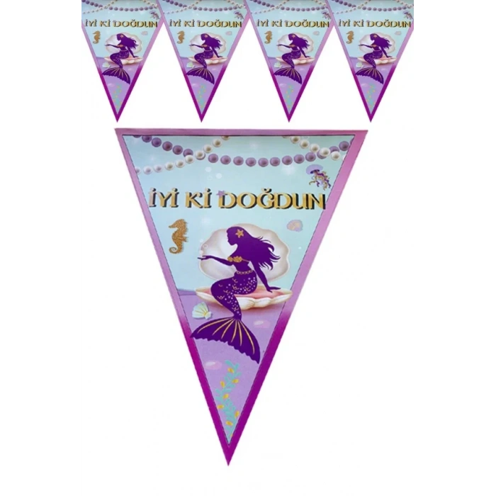 Deniz Kızı İyi Ki Doğdun Bayrak Afiş