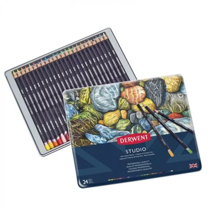Derwent Studio Colour Pencil Kuru Boya Kalemi 24lü Set