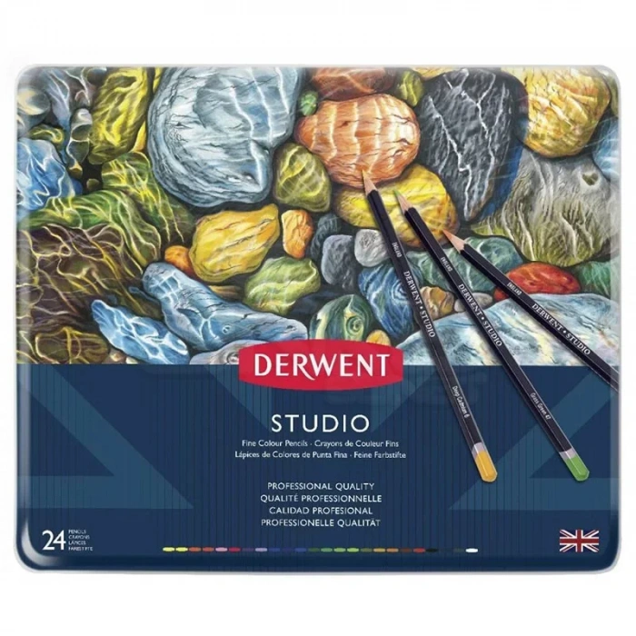 Derwent Studio Colour Pencil Kuru Boya Kalemi 24lü Set
