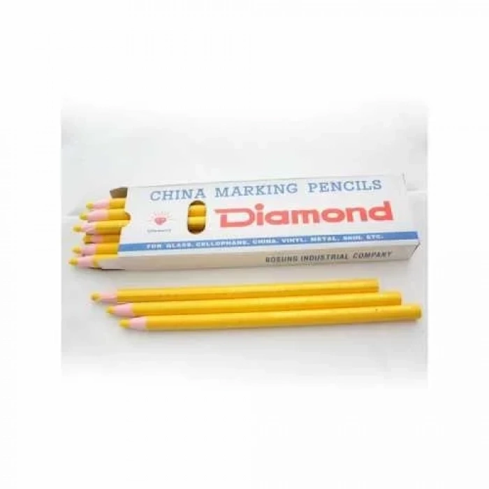Diamond İpli Sarı Asetat İşaretleme Kalemi (12 Li Paket)