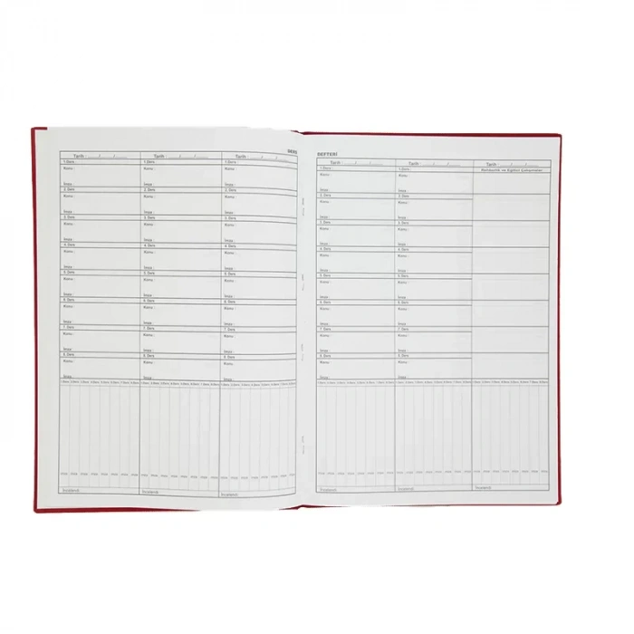 DİLMAN DERS DEFTERİ YOKLAMALI 8 DERS İMPERTEKS