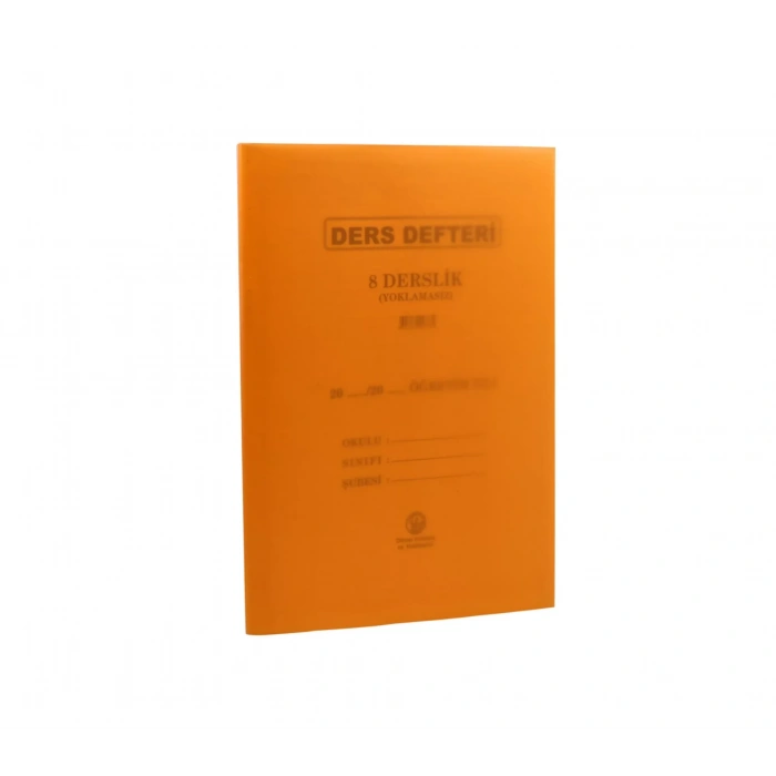 Dilman Ders Defteri Yoklamasız 8 Ders Pp Kapak
