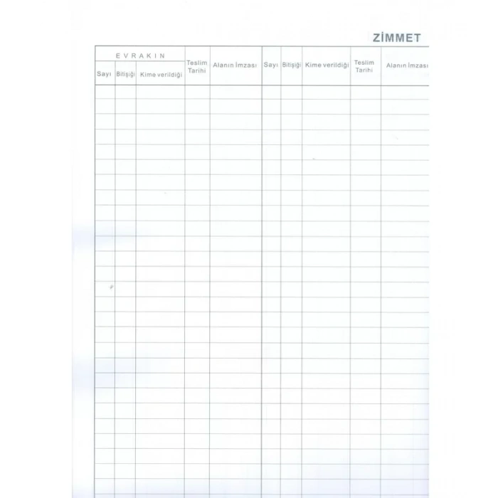 Dilman Karar Ve Zimmet Defteri 96 Yaprak