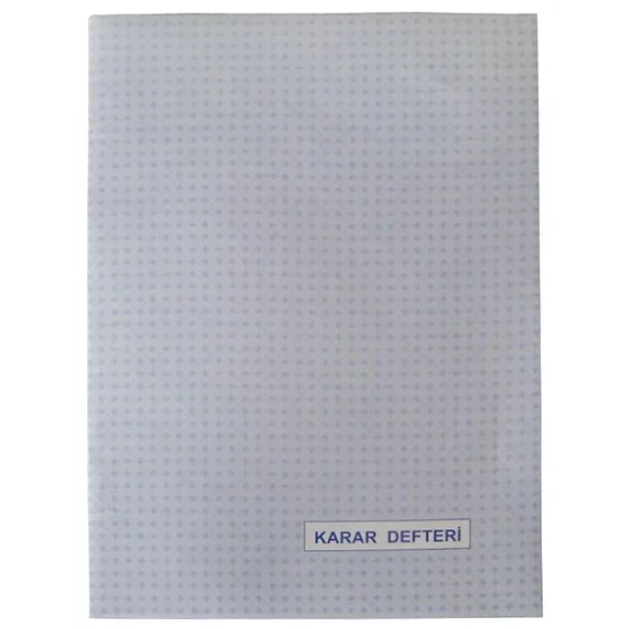 Dilman Numaralı Karar Defteri Karton Kapak 40 Yp.