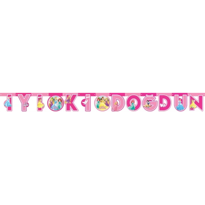 Disney Prensesleri İyi Ki Doğdun Harf Afiş