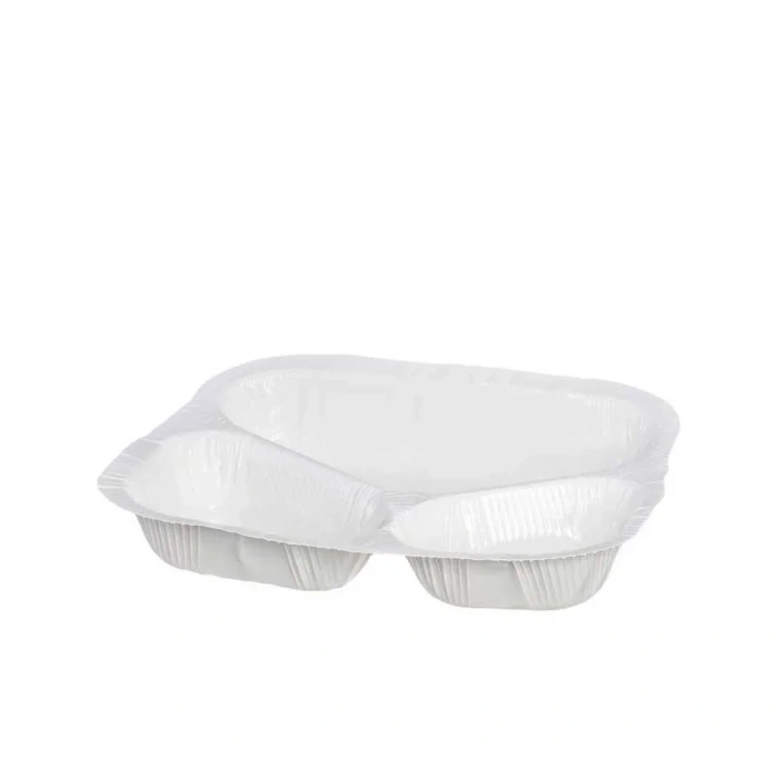 Dmr31 3 Bölmeli Sıcağa Dayanıklı Karton Gıda Kabı - 75 Adet