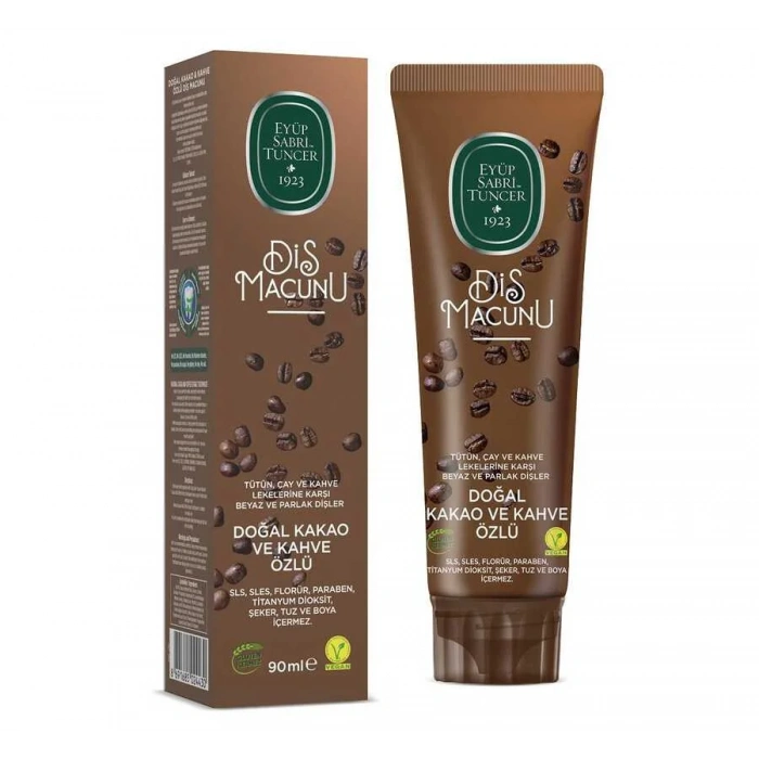 Doğal Kakao ve Kahve Özlü Diş Macunu 90 ml