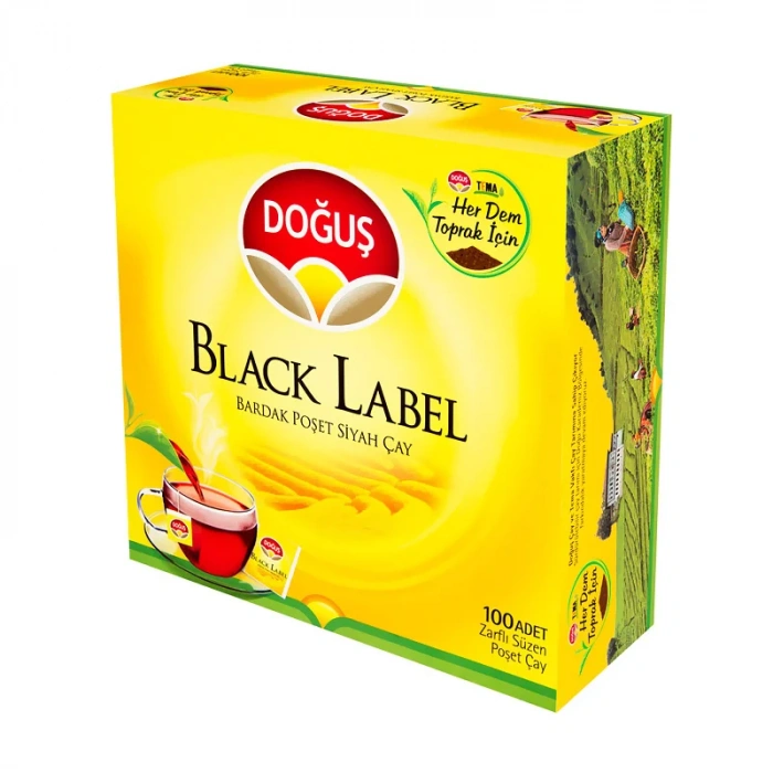 DOĞUŞ BLACK LABEL SÜZEN BARDAK POŞET ÇAY 2grx100LÜ