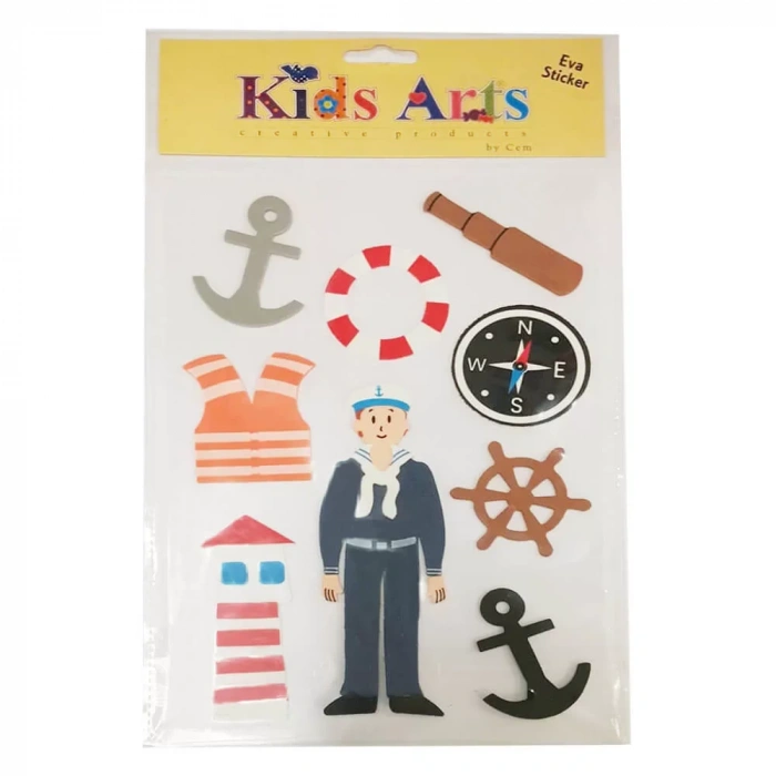 Dolphin Kids Arts Eva Sticker Asker St-103161