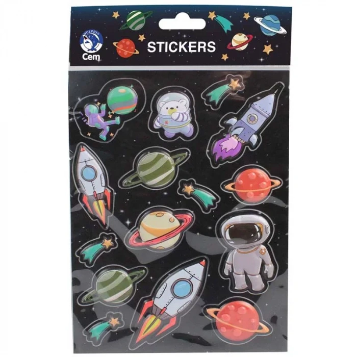 Dolphın Spc-4673 Uzay 3d Kabartma Stıcker