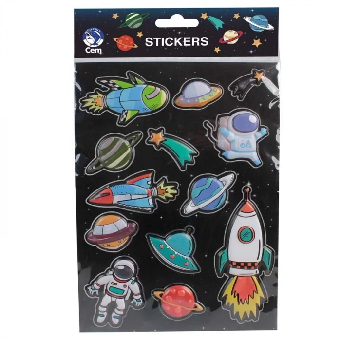 Dolphın Spc-4673 Uzay 3d Kabartma Stıcker