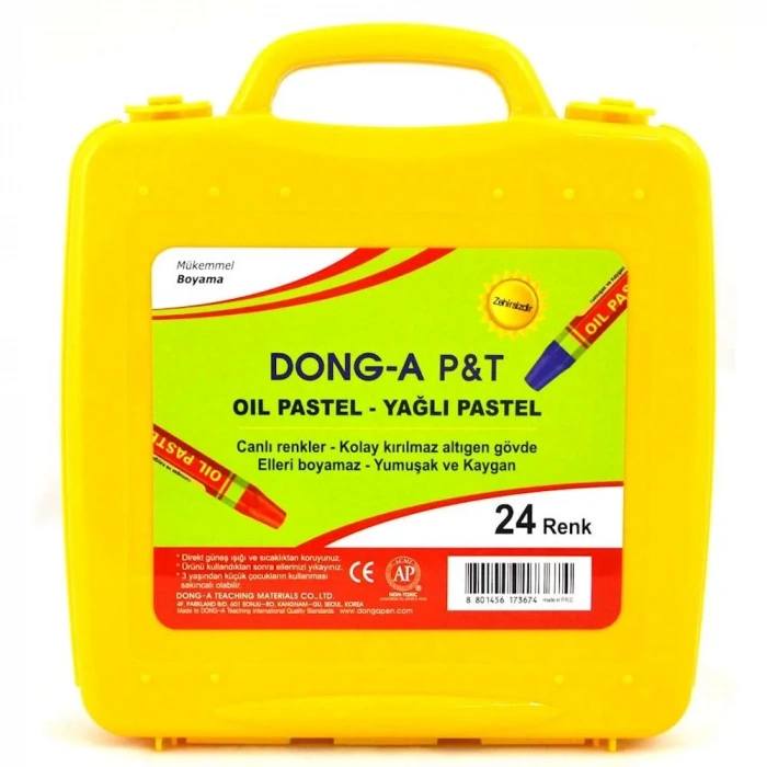 Dong-A Toru 24 Renk Pastel Boya Plastik Canta