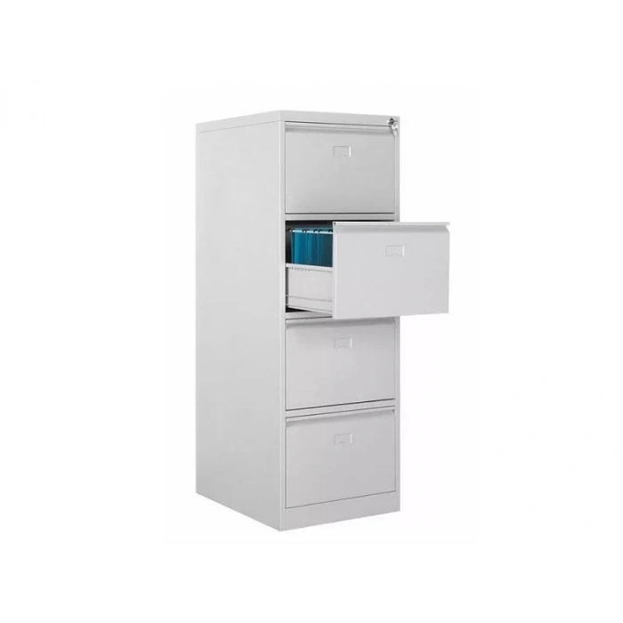 Dört Çekmeceli Metal Kartoteks Askılı Dosya Dolabı Gri