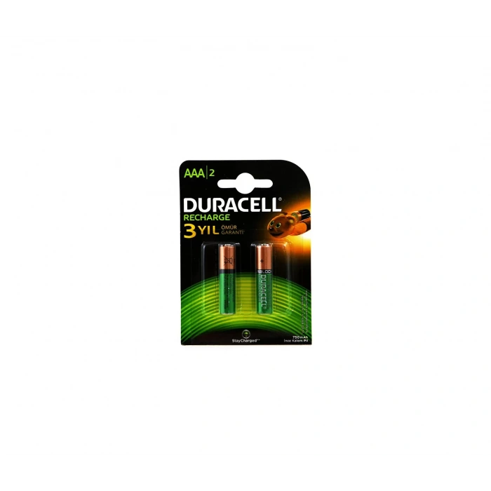 DURACELL ŞARJLI İNCE PİL 750mAh AAA 2 Lİ SE3A2750