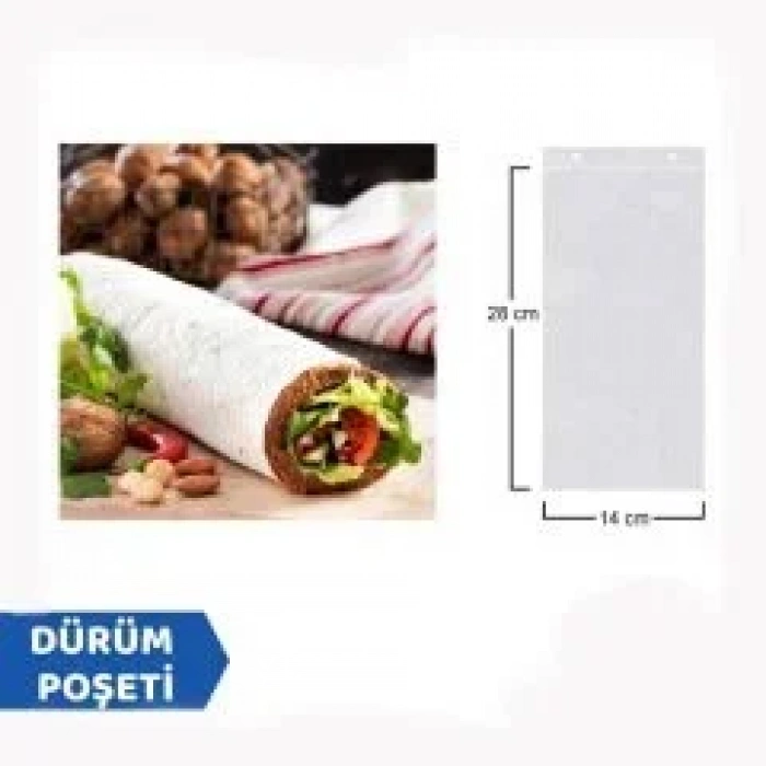 Dürüm Poşeti 14cm. X 28cm.
