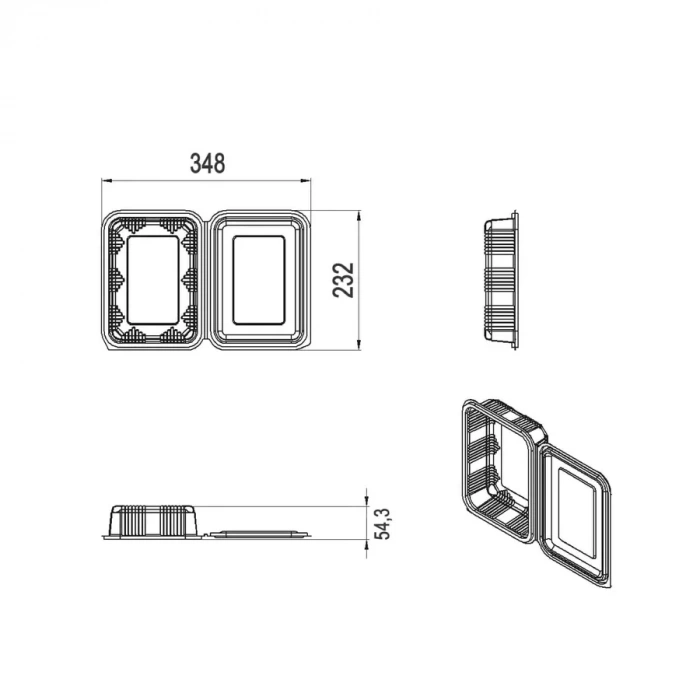 Düz Kapak Sızdırmaz 1250 Cc - 100 Adet