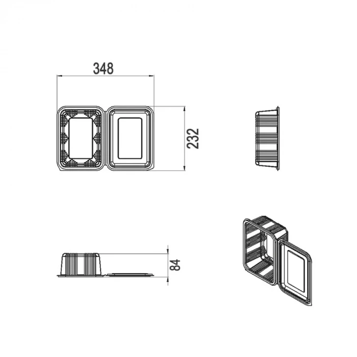 Düz Kapak Sızdırmaz 2000 Cc - 100 Adet