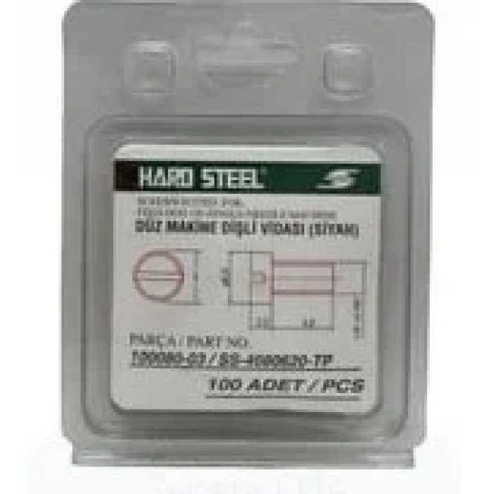 Düz Makine Dişli Vidası Siyah / 100080-003 100ADET