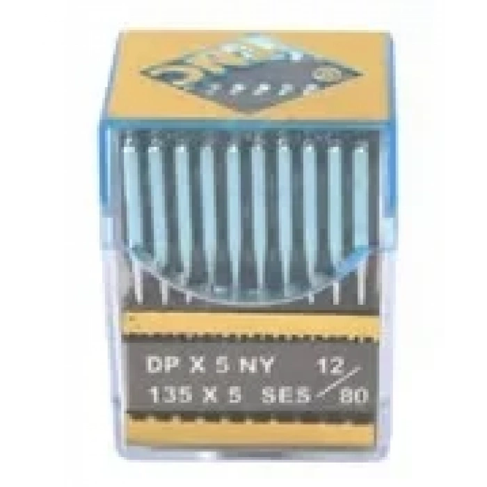 Düz Makine Kalın Dip Yanmaz Dikiş İğnesi / DPX5 SES PVD 12/80 100ADET