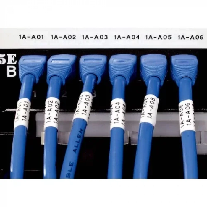 Dymo 1868808 Xtl Esnek Naylon Kablo Etiketi 24mmx5,5m Beyaz/siyah