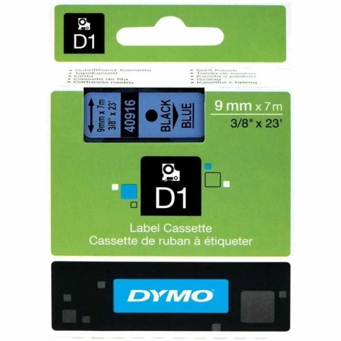 Dymo 40916 Mavi/siyah D1 Yedek Şerit (9 Mm X 7 Mt)