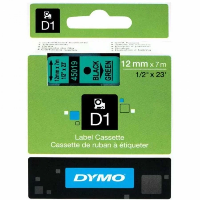 Dymo 45019 Yeşil/siyah D1 Yedek Şerit (12 Mm X 7 Mt)