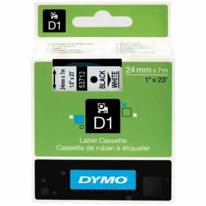 Dymo 53713 Beyaz/siyah D1 Yedek Şerit (24 Mm X 7 Mt)
