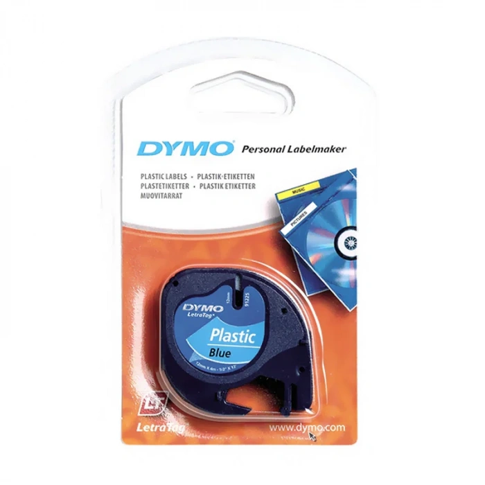 DYMO 59426 LETRATAG PLASTİK ŞERİT 12mmx4m MAVİ