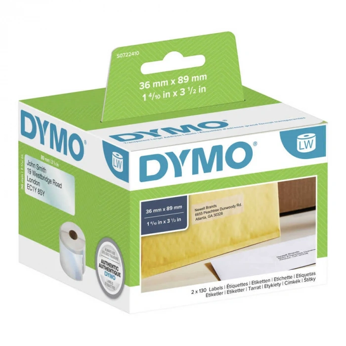 DYMO 99013 LW Şeffaf Adres Etiketi 36x89mm 1-4/10inç x 3-1/2inç - 260 lı Paket