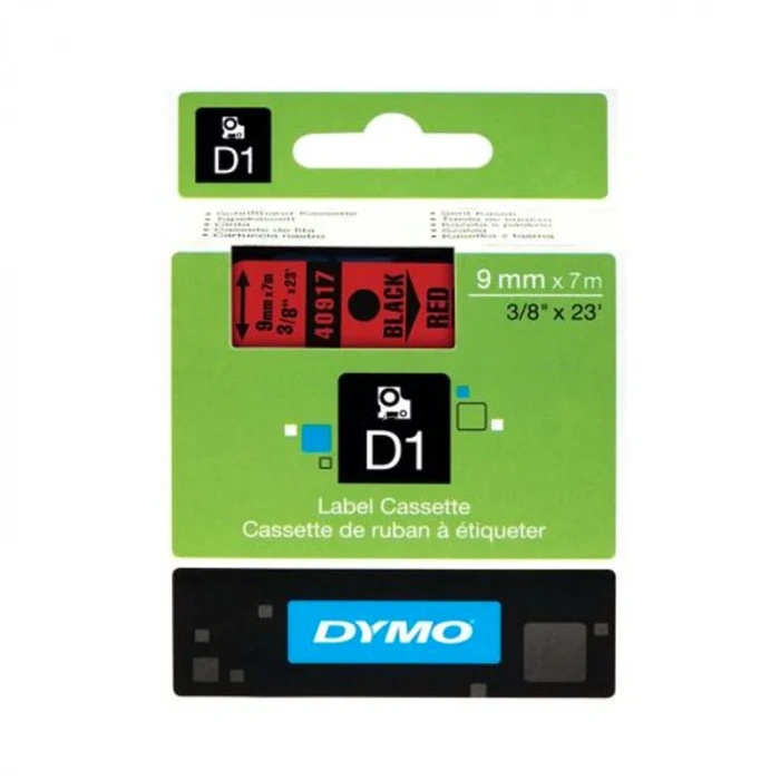 DYMO D1 40917 YEDEK ŞERİT 9mmx7m KIRMIZI-SİYAH
