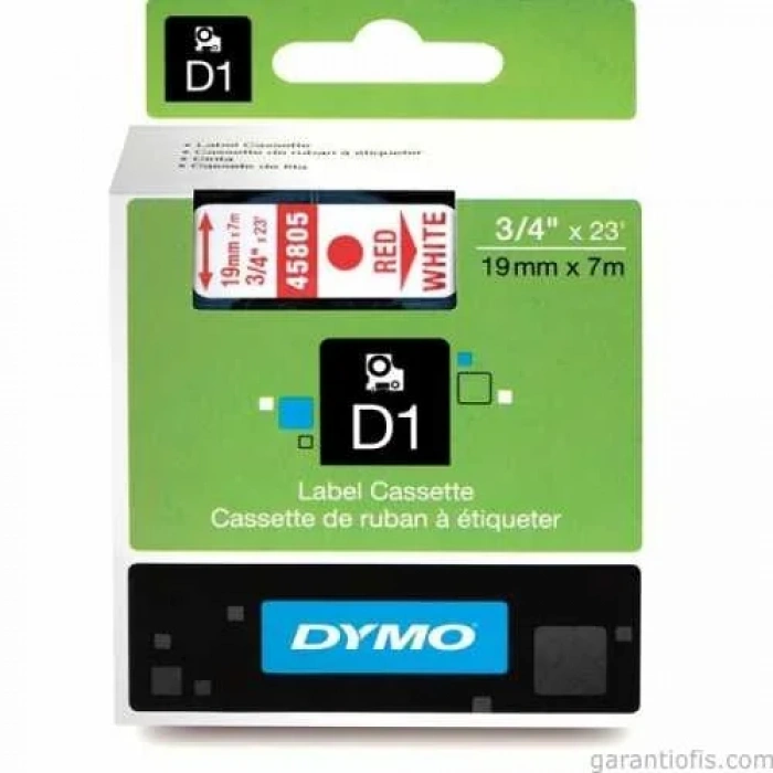 DYMO D1 Beyaz/Mavi Yedek Şerit 19mm x 7mt (45804)