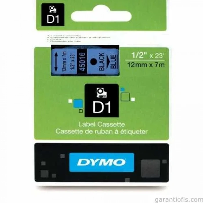 DYMO D1 Mavi/Siyah Yedek Şerit 12mm x 7mt (45016)