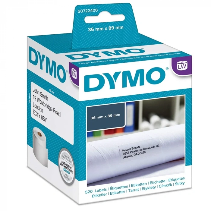 Dymo Label Writer Etiket Adres 520 Lİ 89x36 MM 99012 S0722400
