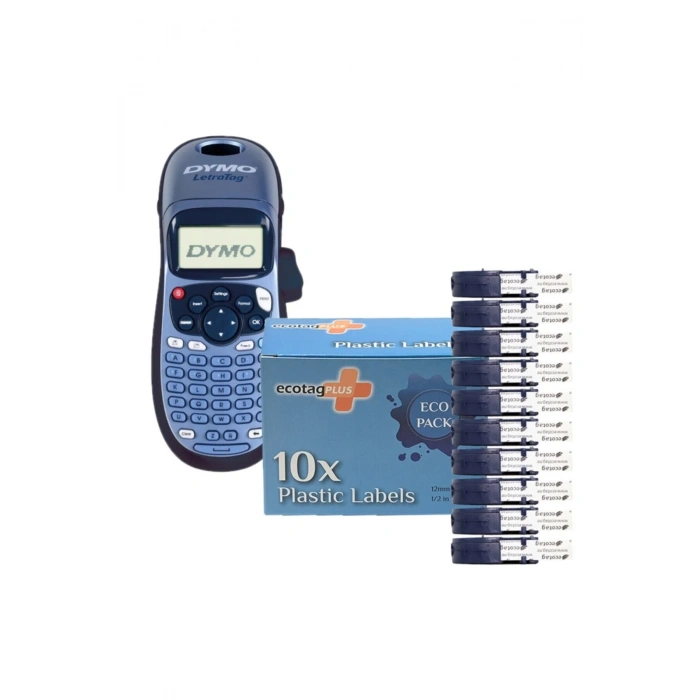 Dymo Letratag Etiket Yazıcısı Ve Ecotag Kağıt Şerit Etiket Beyaz 10 Lu