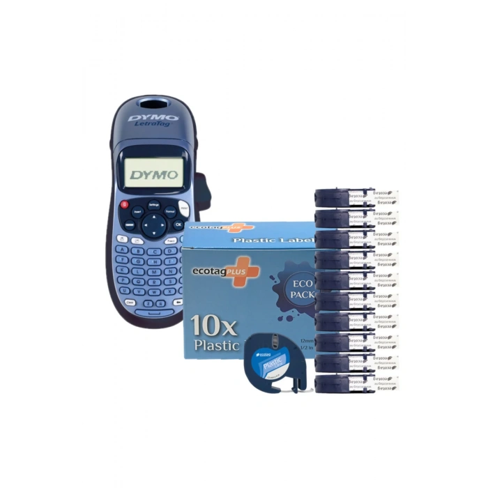 Dymo Letratag Etiket Yazıcısı Ve Plastik Şerit Etiket Şeffaf 10 Lu
