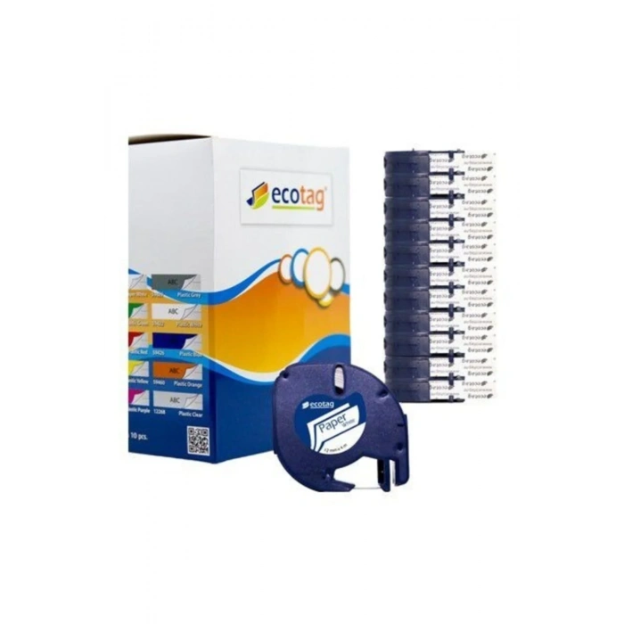 Dymo Letratag Muadil Kağıt Şerit Etiket Beyaz 10lu Paket