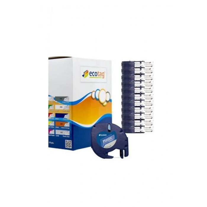 Dymo Letratag Muadil Plastik Şeffaf Şerit Etiket 10lu Paket