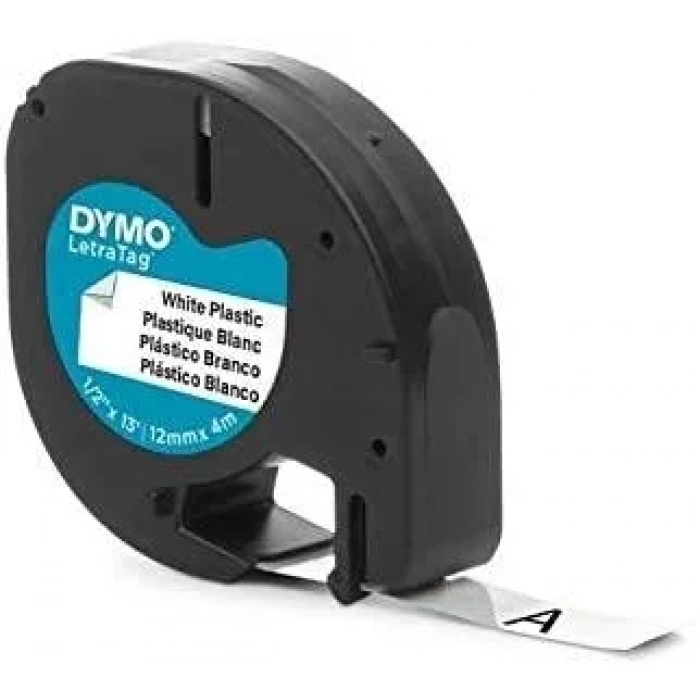 DYMO LetraTag Plastik Beyaz Şerit 59422 (12mm x 4 metre)