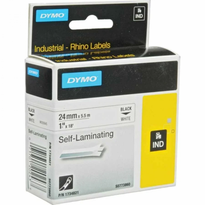 Dymo Rhinopro 1734821 Beyaz/siyah Lamine Vinil Şerit 24 Mm X 5,5 Mt