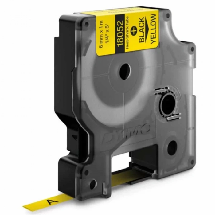 Dymo Rhinopro 18052 Sarı/siyah Isıyla Küçülen Şerit 6 Mm X 1,5 Mt