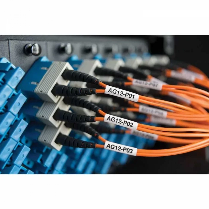 DYMO XTL 1868708 Lamineli Tel Kablo Etiketi 38x39mm Beyaz - Siyah (150 Adet)