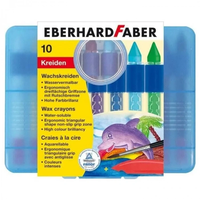 Eberhard Faber Sulandırılabilir Mumlu Pastel Boya 10 Renk