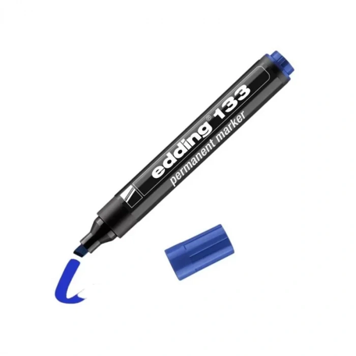 Edding 133 Mavi Permanent Kalem Kesik Uç