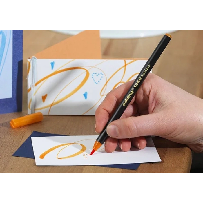 Edding 1340 Fırça Uçlu Keçeli Kalem 10 Renk