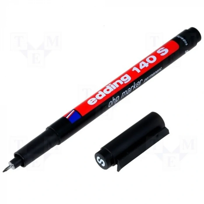 Edding 140S Siyah Permanent Asetat Kalemi