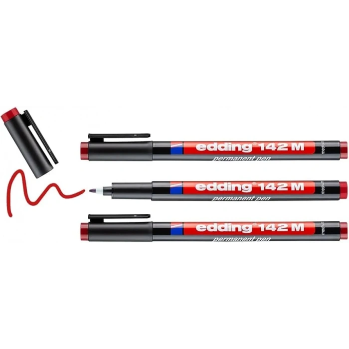 EDDİNG 142 M KIRMIZI PERMANENT KALEM