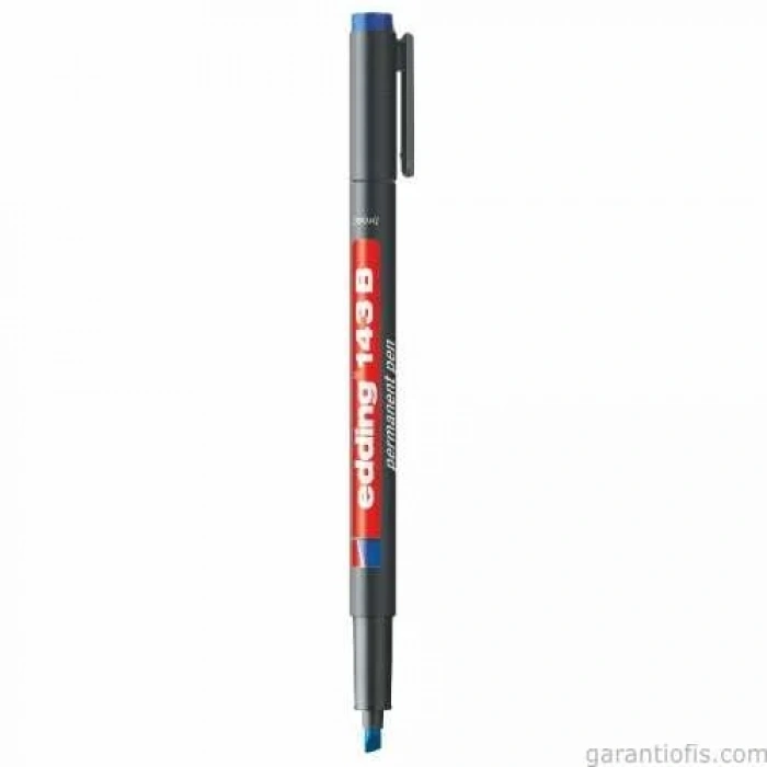 Edding 143 B Kesik Uçlu Mavi Permanent Asetat Kalemi