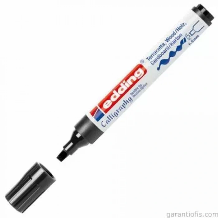 Edding 1455 Esnek Uçlu Siyah Kaligrafi Markörü
